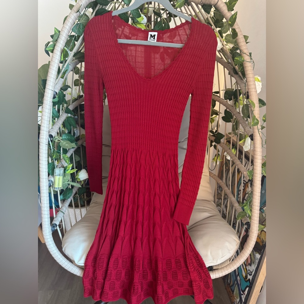 M Missioni Red Swing Dress